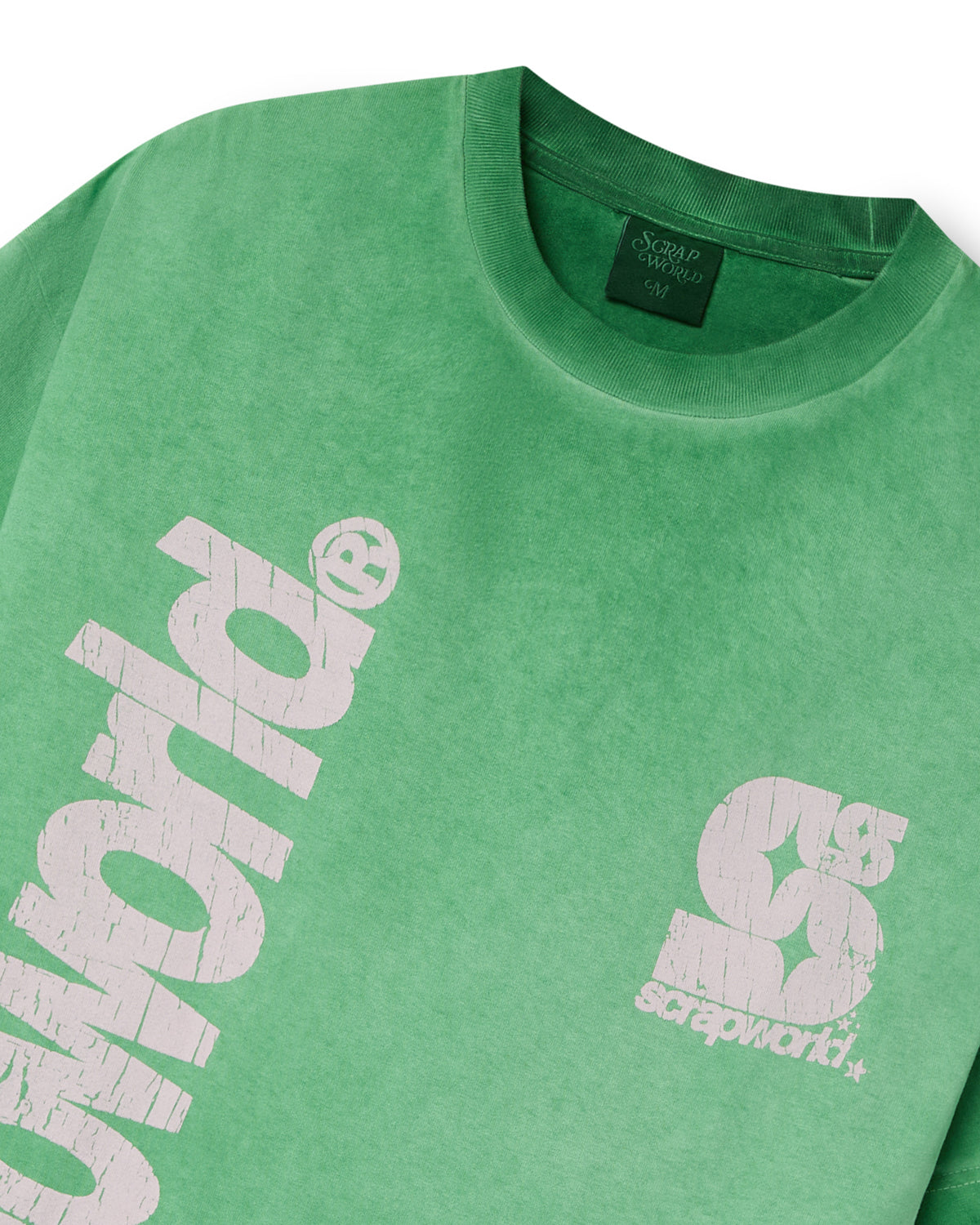 VERT ACID WASH TEE GREEN